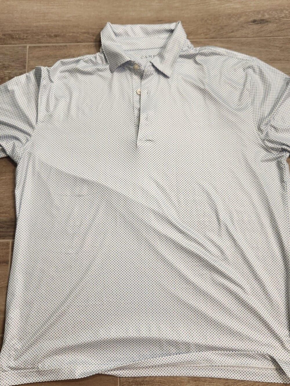 Men's Light Blue Micro-Dot Polo Shirt - Classic Short Sleeve
